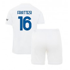 Inter Milan Davide Frattesi #16 Bortedraktsett Barn 2023-24 Kortermet (+ korte bukser)